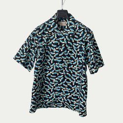 Marni Geometric Print Short Sleeve Camp Collar Shirt 52 L