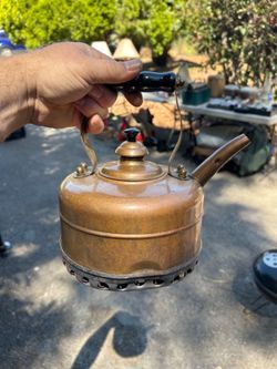 Copper coil teapot