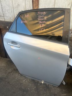 Toyota Prius Rear Door Passenger Side RH Silver 2010 - 2015 J443
