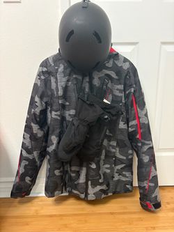 Snow board jacket,gloves and Snowboard Helmet