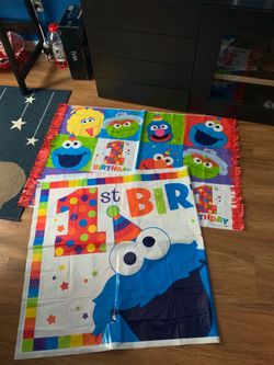 Elmo 1 birthday banners