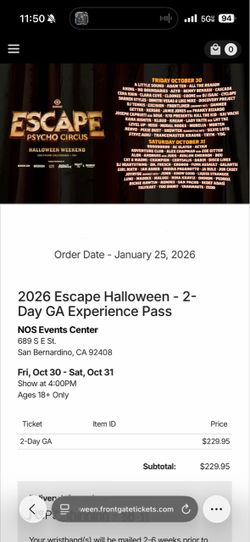 Escape ticket
