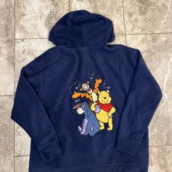 WOMENS VTG Disney Winnie The Pooh Eeyore Tigger Embroidered Hoodie Sweatshirt Size 2XL 