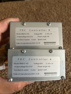 FOC Controller A & B JB6012-HD 60V Pair