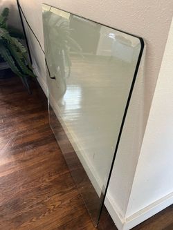 Large beveled tempered glass table 42 inch by 42 in 3/8 thickness