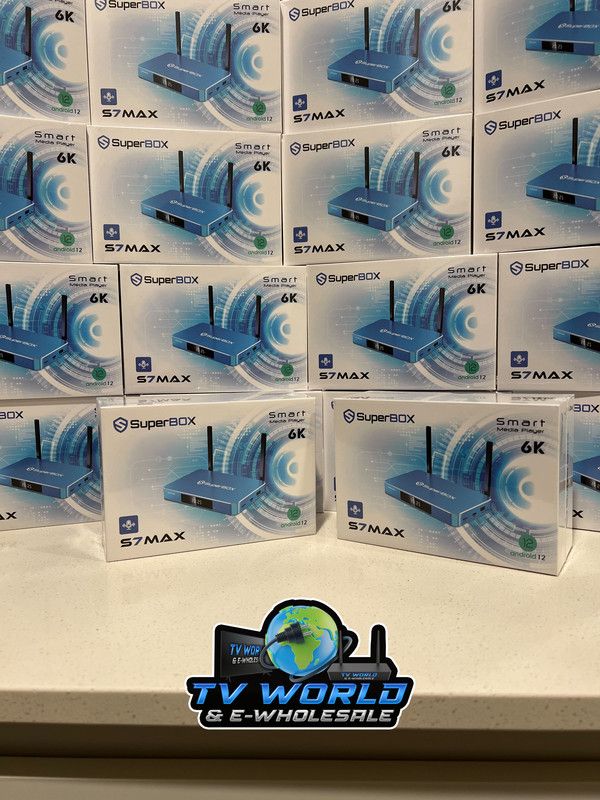 SuperBOX Super box S7 Models Max, S7 Pro, S6 Ultra, Supreme & Vsee V6 Plus, V6 Max Vsee Elite Mini, Elite Ultra 8 Authorized Wholesale distributors 