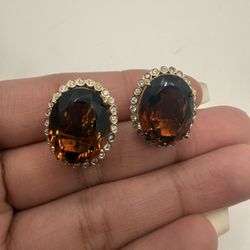 18k Citrine Earrings 