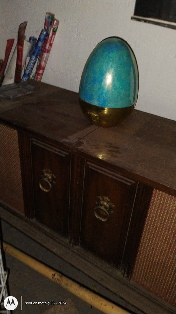 Beautiful Antique Record Player W/ Some Records