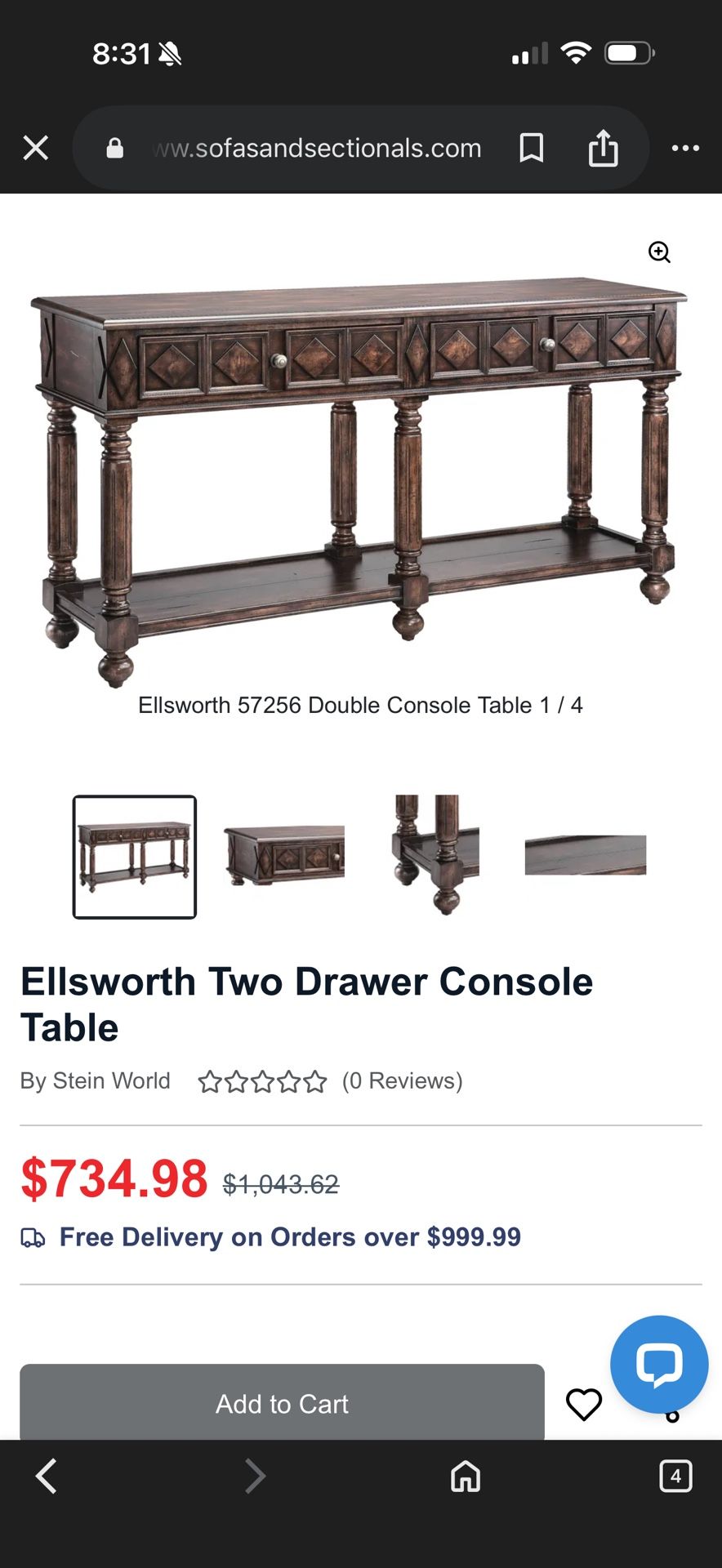 71” Console In Great Condition