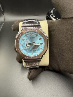 G shock full steel baby blue dial