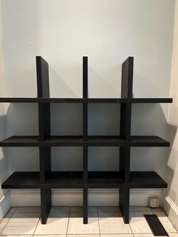 Faux wooden shelves