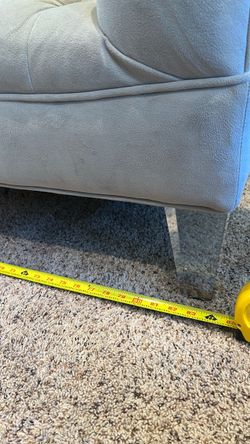 Grey suede couch