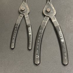 MATCO TOOLS TP12 & TP34 Internal External Snap Retaining Ring Pliers Black Handle