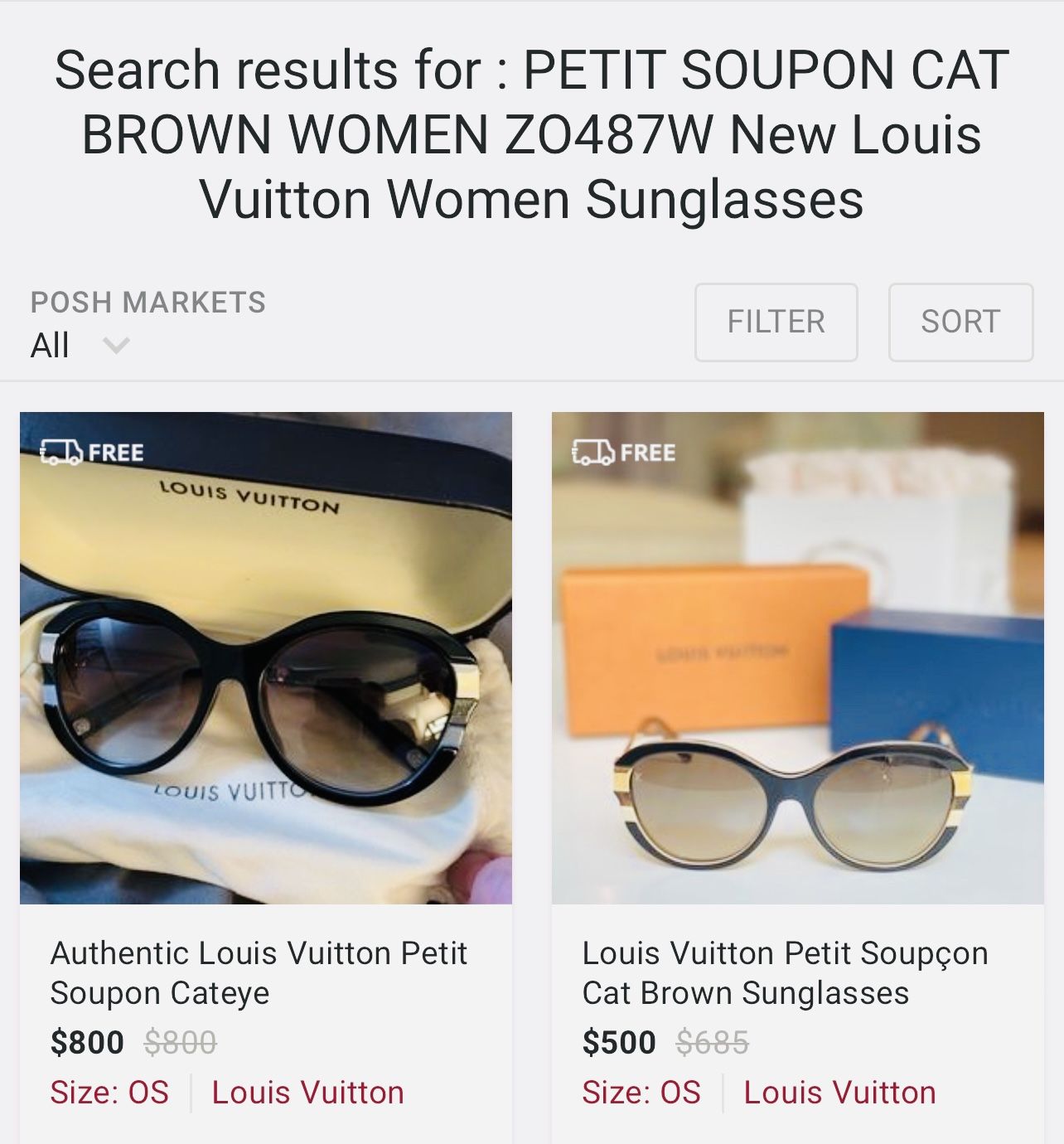 Louis Vuitton Petit Soupcon Cat Eye Sunglasses for Sale in Huntington  Beach, CA - OfferUp