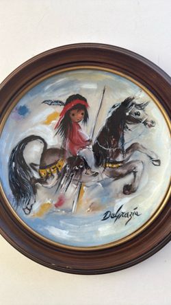 "Merry Little Indian" decorative plate issued in 1982 by De Grazia