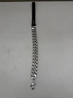 Heavy duty Dog Cuban Chain Leash with rhinestone