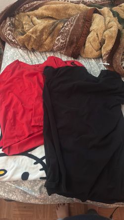 A cute red shirt and a cute black nightgown