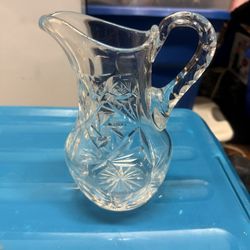 American Brilliant Cut Glass Pitcher Pinwheel Design