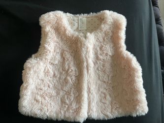 Girls pink fur vest toddler size 3 BRAND NEW