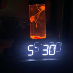 Water Jellyfish  Multicolor Alarm Clock Lamp