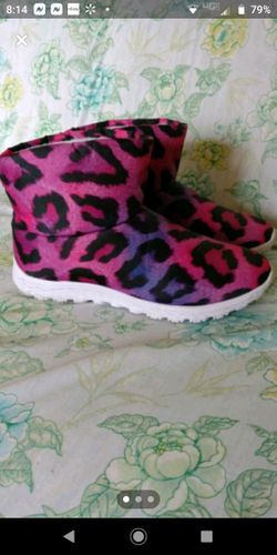 Cute Leopard Print Boots