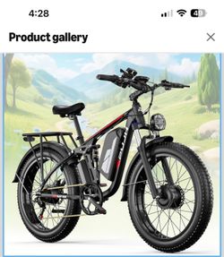 E-Bike PUJH 6000W 45 MPH, Dual Motor, 1200 aH, 24”