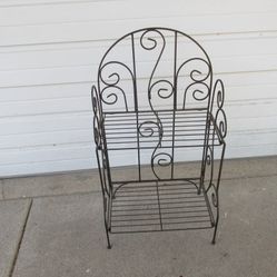 Vintage metal shelf Home Interiors scrolls collapsible