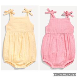 New - Baby Rompers 6-12mos