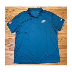 Nike Dry-fit Philadelphia Eagles Midnight Green polo Men’s sz XXL NEW NO TAGS!!