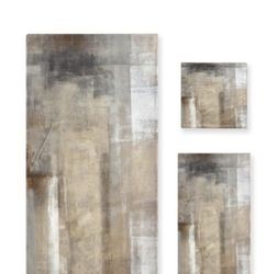 MATEKULI 3-Piece Bath Towel Set Taupe Grey — Open Box