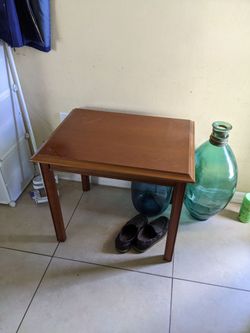 Solid wood end table