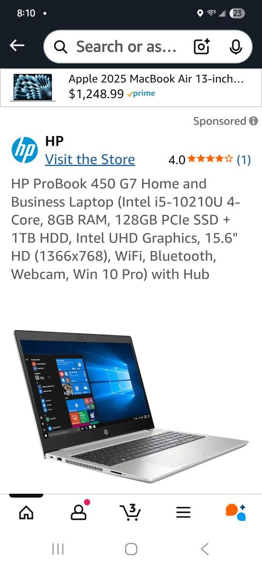 Hp Probook Shown In The Pictures 10th Gen Core I5 200 Dollars ... Pickup Up Only