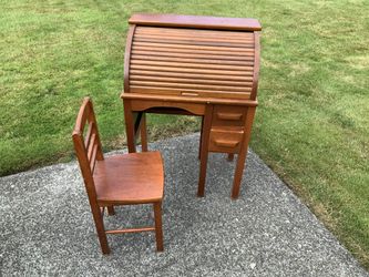 Child’s antique roll top desk