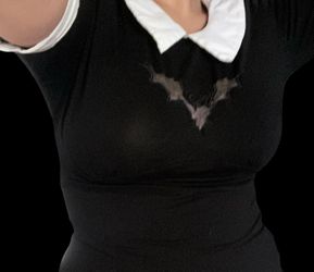 Gothic Bat Black Shirt Size L Reminds Me Of Wednesday From the  Adam’s Family #gothic
