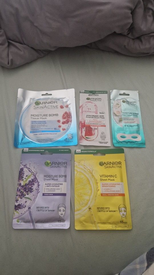 Set Of 5 Garnier Sheet Mask