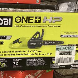 RYOBI ONE+ HP 18V Brushless Whisper Series 12 in. Battery Chainsaw (Tool Only) 