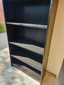 Large Tall Dark Wood Bookshelf – 79.5” H x 31.5” W