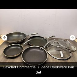 Hexclad Commercial 7 Piece Cookware Pan Set Retail Price: $487.00 Type: Store Return