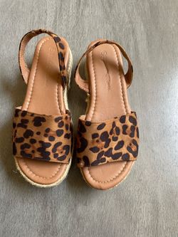 Leopard Print Espadrille Platform Sandals