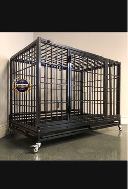 Dog pet cage cage kenenl size 48” xl with grid and tray