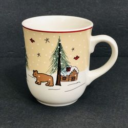 Meiwa Table Art Ginger Creek Cup Mug Cabin Tree Canoe Bear Moose Deer