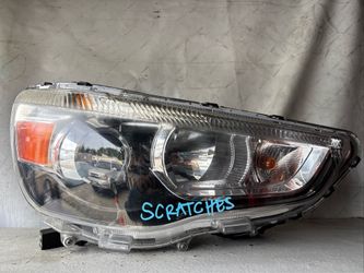 2012 - 2015 MITSUBISHI OUTLANDER RIGHT RH PASSENGER HEADLIGHT OEM USED #5976