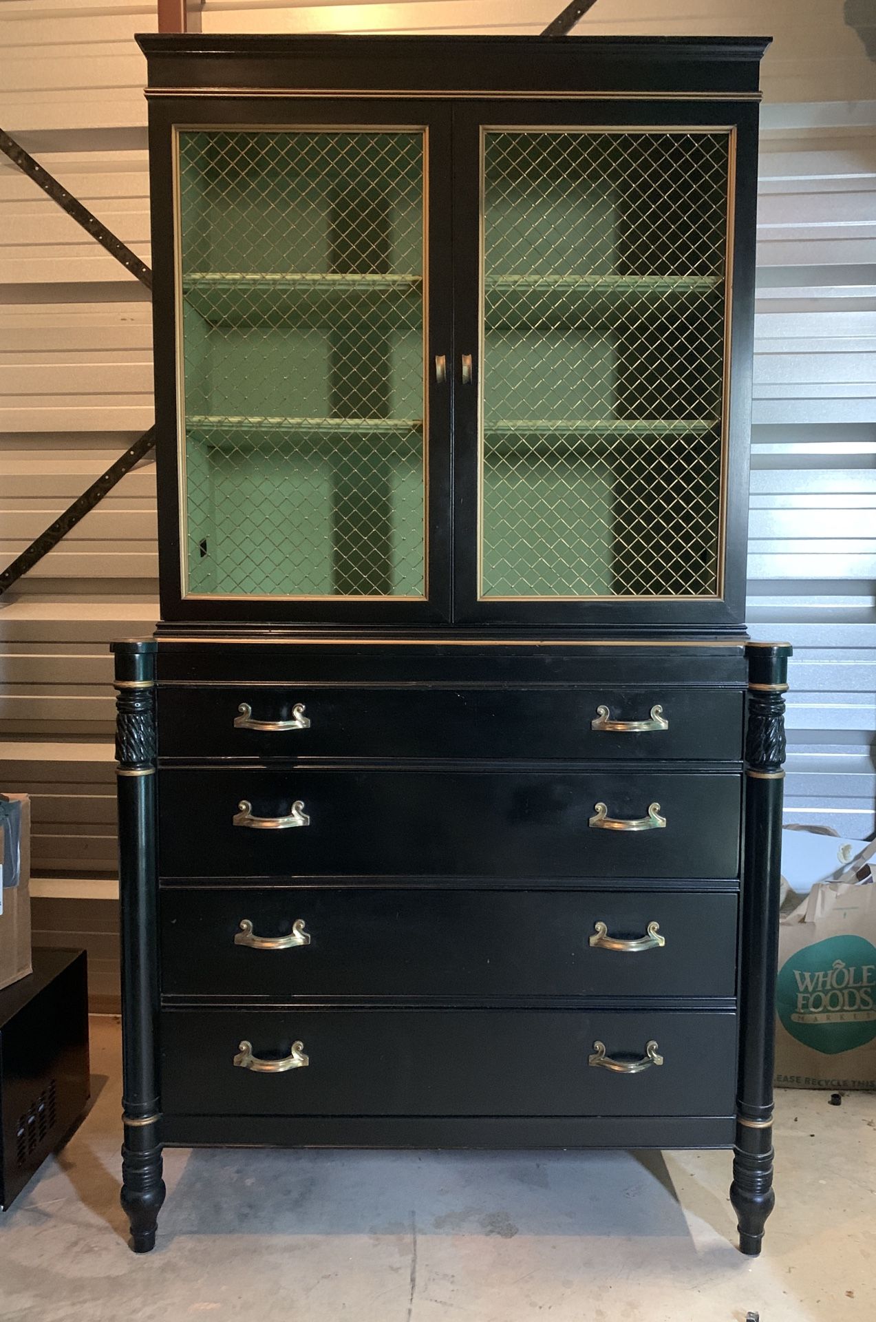 Black lacquer China cabinet