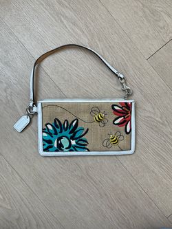 Coach bumble bee wristlet