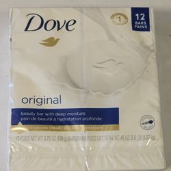 DOVE ORIGINAL 12 SOAP BARS MOISTURIZING 