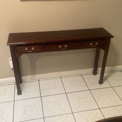 Cherry Hall Way Table With Drawers 