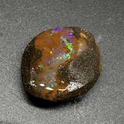 Color Stream Multifired Queensland Australian Boulder Opal Single Rough Piece