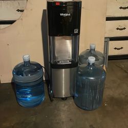 Whirlpool Water Dispenser w/3 5gal Bottles