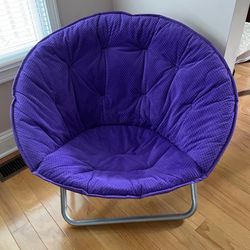 34” Saucer Chair Purple Very Sturdy EUC