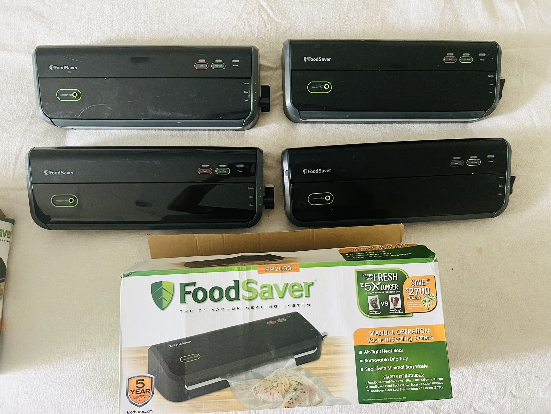 7 Food Saver Vacuum Sealer - FM2000 , FM 2100, FM 3620